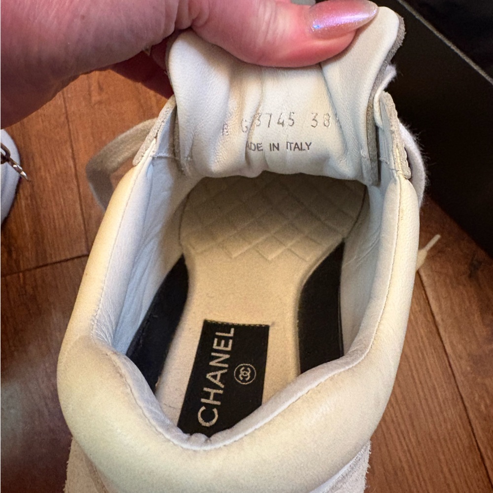 Chanel Leather & Suede Sneakers - Picture 9 of 16